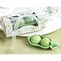 Two Peas in a Pod - Ceramic Salt and Pepper Shakers in Ivy Print Gift Box