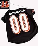 Officially Licensed by the NFL - Cincinnati Bengals Dog Football Jersey - Large