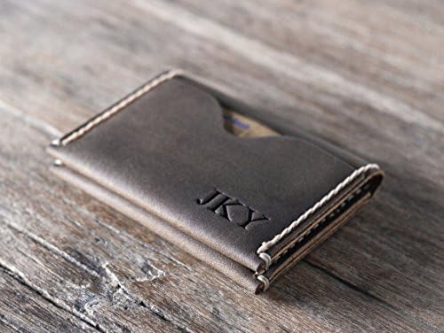 Minimalist Handmade Leather Credit Wallet by JooJoobs #041