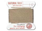 Griffin Bead Cord 100% Silk - No. 14 (1.02mm) Beige