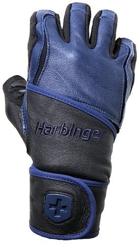 Harbinger 1200 Big Grip WristWrap Gloves (Midnight Blue/Black)
