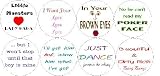 Set of 8 LADY GAGA QUOTES 1.25