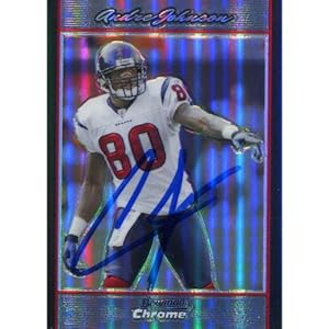 Andre Johnson Autographed 2007 Bowman Chrome Card - NFL Autographed Football Cards