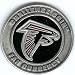 NFL Atlanta Falcons Poker Guard Challenge Coin with black velvet pouch