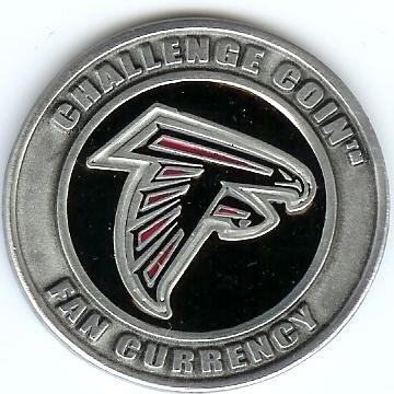 NFL Atlanta Falcons Poker Guard Challenge Coin with black velvet pouch