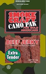 Smokecraft Hickory Beef Jerky, 6-Ounce Camo Packages (Pack of 12)