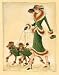 Prancing Poodles Decorative Art Poster Print by Karen Dupré, 22x28