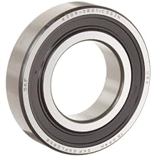 SKF Light 6200 Series Deep Groove Ball Bearing, ABEC 1 Precision, Double Sealed, Steel Cage, C3 Clearance