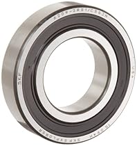 SKF 629 2RSJEM Deep Groove Ball Bearing, Double Sealed, No Snap Ring, Steel, Metric, 9mm ID, 26mm OD, 8mm Width, 18,000 rpm Max Speed (Sealed), 1,040 lbf Dynamic Load Rating, 441 lbf Static Load Rating
