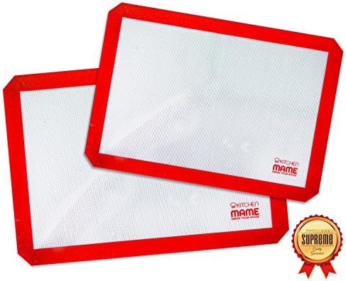Mame Premium Silicone Kitchen Baking Mat 16.5 Inch Pack of 2 Bonus 2$ coupon Non Stick Child placement