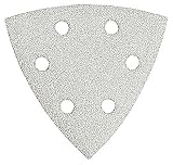 BOSCH Detail Triangle, Hook & Loop Sanding Sheet, White, 80 Grit (25pk) Part No. SDTW082
