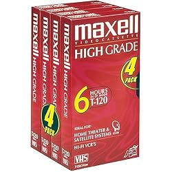 Maxell HG T-120 VHS Tape (4-Pack)