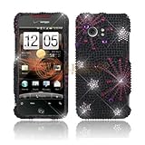Premium - HTC Incredible ADR6300 Full Diamond Protex Black Supernova - Face ....
