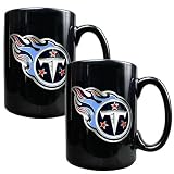 Tennessee Titans NFL 2pc Black Ceramic Mug Set - Primary Logo