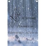 "Life isn't about waiting for the storm to pass it's about learning to dance in the rain" - Wall Quotes Canvas Banner ~ Quotes on Canvas