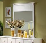 Pottery White Mirror by Homelegance