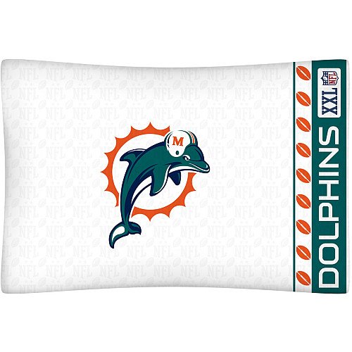 NFL Miami Dolphins Micro Fiber Pillow Case Logo