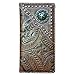 2015 Lone Star Men's Collection Concho Tooled Leather Bifold Wallet, Extra Checkbook. Coffee