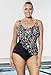 Aquabelle Women's Plus Size Confetti Engineered Swimsuit