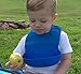 Silicone Bib Set, Roll Up Bib for Compact Storage! Strong Velcro for Simple On & Off to Fit Your Babies Neck, Dishwasher Safe! Set of 2 (Blue & Green)