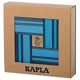 KAPLA 40 Piece Light Blue & Dark Blue Block Set With Book