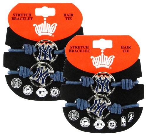 New York Yankees - MLB Blue Stretch Bracelets / Hair Ties (2-Pack)