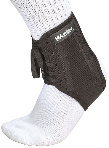 MUELLER Fußgelenkbandage Fußball-Knöchelschutz, schwarz