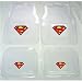 Search : A Set of 4 Universal-Fit Clear Vinyl Floor Mats for Car / Truck - Superman Classic Red and Yellow Shield