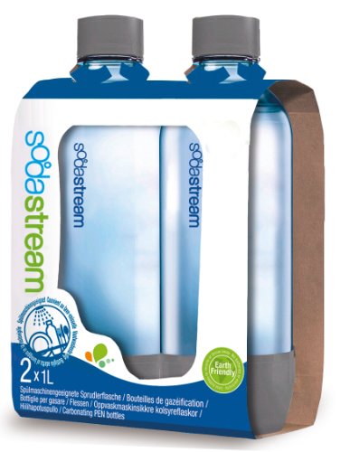 SodaStream 1041242490 Spülmaschinen - geeignete Sprudlerflaschen, 2 x 1 Liter