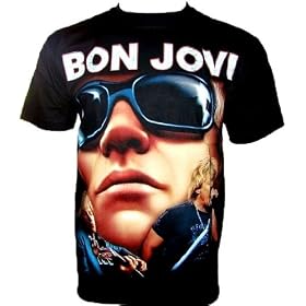 BON JOVI T-SHIRT Fanshirt Noir Black Gr M
