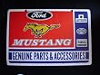 Original Vintage Ford Mustang Parts and Accessories Sign