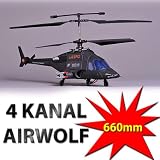 4-Kanal AIRWOLF 3D-RC Modellbau-Hubschrauber – FAST 70cm GROSS! Neueste 4in1 GYROSCOPE EDITION!!! Helikopter-Version! FLUGFERTIG!!!