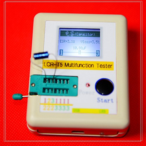 Yosoo LCR-T5 graphical multi-function ESR Transistor Tester Meter MOS + CASE + Battery