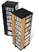 Oak Finish 4-Sided Spinning Multimedia Storage Tower
