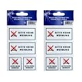 3 Etiketten "BITTE KEINE WERBUNG" Briefkasten Schilder Aufkleber mit Symbol