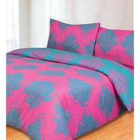 Regency Teal And Cerise King Size Duvet Cover Set