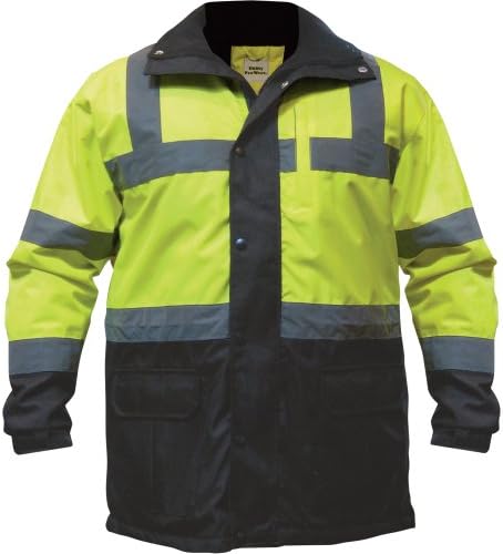 Class 3 High-Visibility Parka - Lime/Black, 2XL, Model# UHV1004 [Misc.]