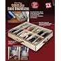 Underbed Shoe Organizer - With Sewn In Fabric Shoe Dividers. No Cardboard!