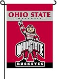 NCAA Ohio State Buckeyes 2-Sided Brutus Garden Flag