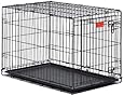 MidWest Life Stages Double-Door Folding Metal Dog Crate, 36 Inches by 24 Inches by 27 Inches