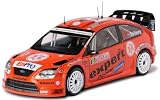 Ford Focus WRC (2007 Monte Carlo Rally) in Orange (1:18 scale) Diecast Model Car