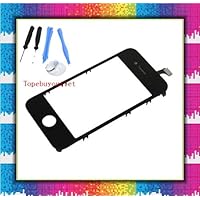 Pre-assembly Apple Iphone 4 4g Black Screen Glass Replacement Digitizer with Frame + 6 Piece Tool Kit