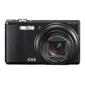 Ricoh CX3 Digitalkamera (10 Megapixel, 10-fach opt. Zoom, 7,6 cm (3 Zoll) Display) schwarz