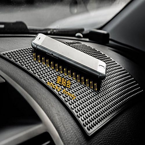 AL MANAR Anti-Slip Car Dash Grip Pad Mat for Cell Phone,Sunglasses,Keychain-Black