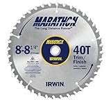 Irwin Industrial Tools 14053 8-1/4 inch 40-Teeth Universal Arbor Miter and Table Saw Blade