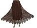 Indian Designer Bohemian Clothing Brown Long Crochet Pattern Cotton Skirts for Women 39"