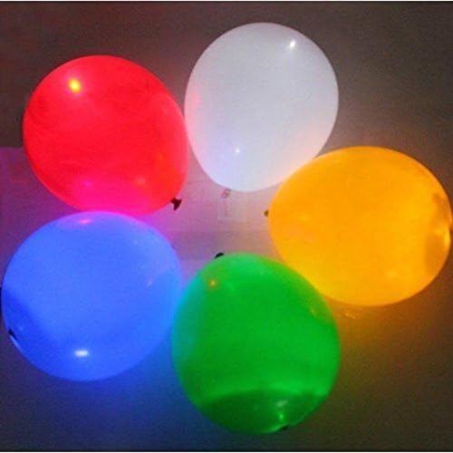 Yhsatpow LED Light up Balloons Mixed color 20 Pack for Your Birthday Wedding Party Decoration