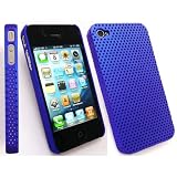 Iphone 4/4s la Cas / Couverture de Peau Nette, à mailles et Douce - bleu