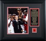 Shaquille O' Neal Miami Heat Framed 2006 NBA Champions 8x10 Photo w/ Game-used Jersey & Plate - Framed NBA Photos, Plaques and Collages