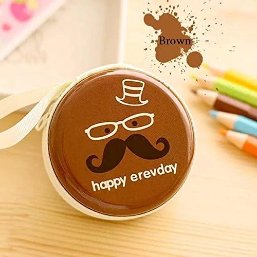 BestTopc M-Eustache Creative Design Carrying Pocket Storage Earphone Case for Earphone MP3 Brown